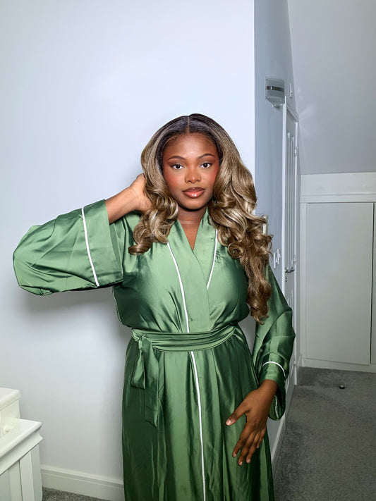 CHIC EN SILK ROBE - Piping Robe